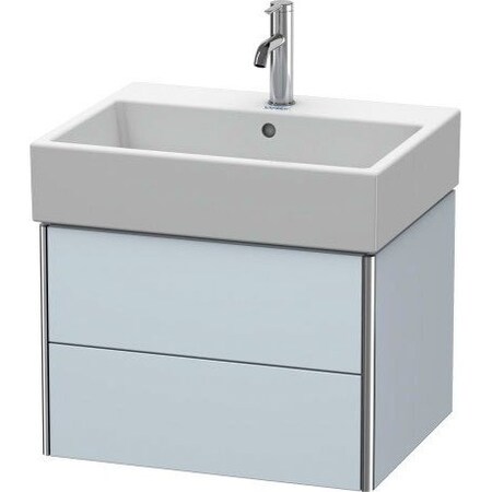 Duravit Xsquare Wall-Mounted Vanity Unit Light Blue Satin Matt XS419309797